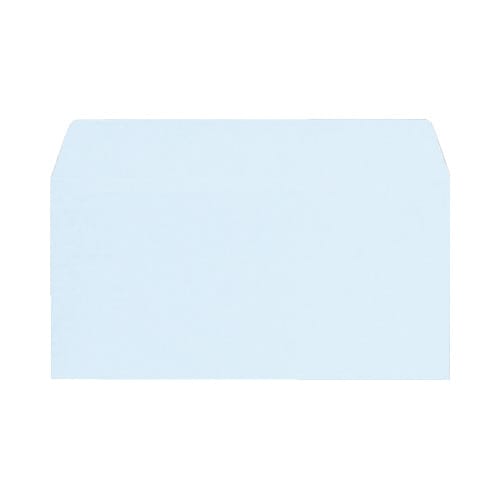 ソフトカラー封筒 洋0 〒枠なし ブルー 100枚