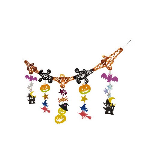 店飾 ハッピーハロウィンネットガーランド