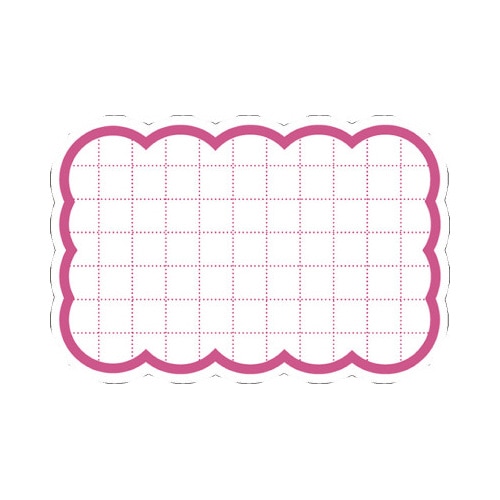 抜型カード 波四角 中 ピンク