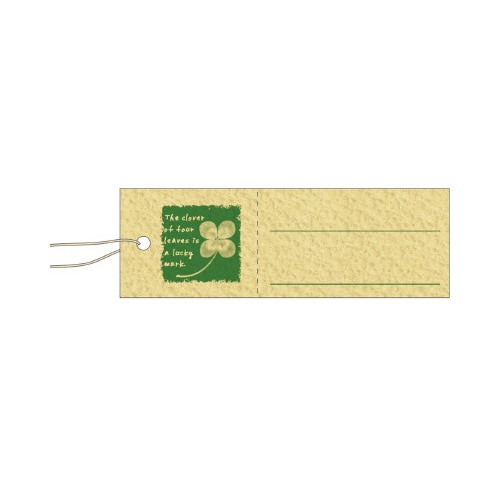 パック入提札 長型 四つ葉のクローバー