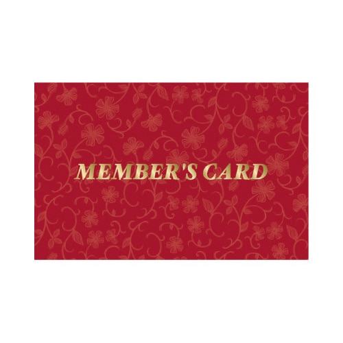 メンバーズカード レリーフ赤 二つ折