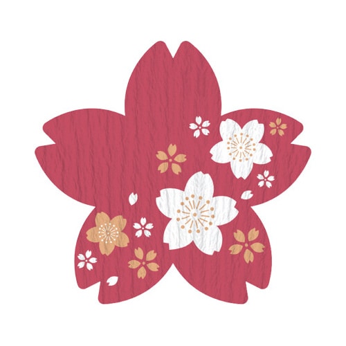 和風シール サクラ型 ふうか 6片×2シート