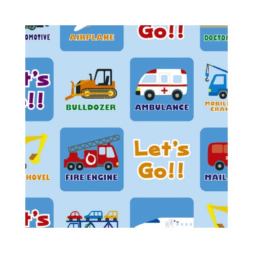 包装紙 はたらくのりもの 半才判