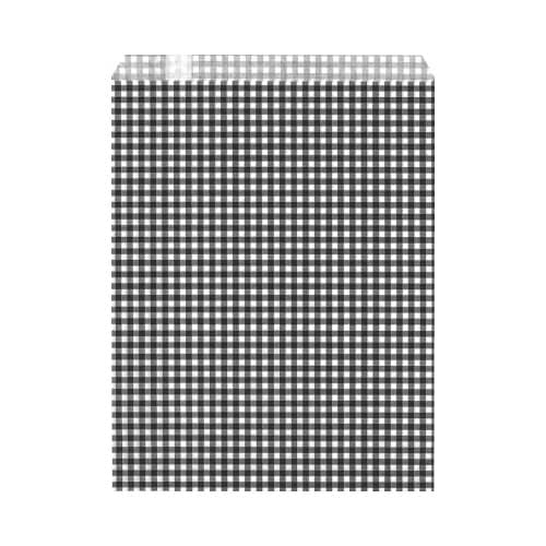 ギフトバッグ 平袋 ギンガム黒 180×230mm