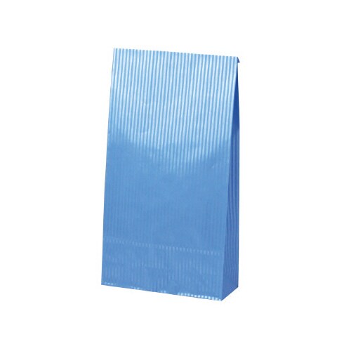 ギフトバッグ 角底袋 クリスタルブルー 大