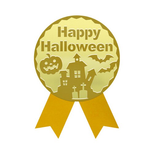 ギフトシール Halloween 金色