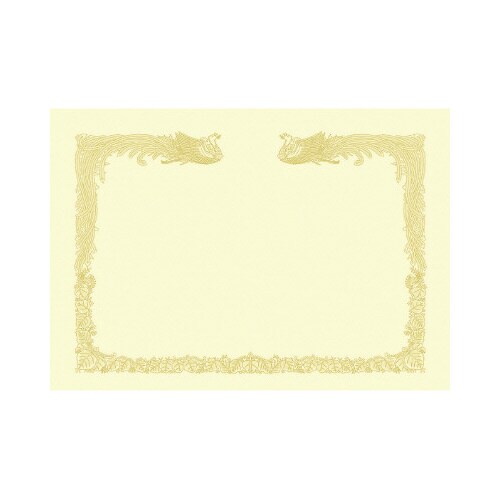 OA賞状用紙 雲なし B4判縦 クリーム