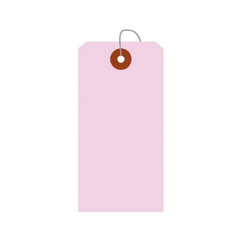 カラー荷札 大 桃 一穴 1000枚入