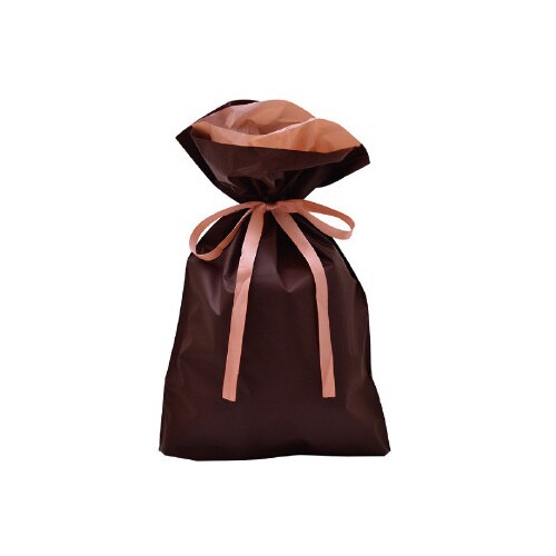 巾着袋 ブラウン 中 50P