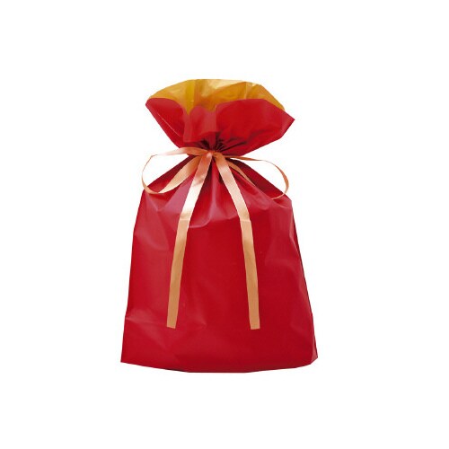 巾着袋 レッド 大 50P