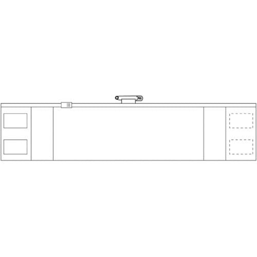 TRUSCO ファスナー付腕章 白