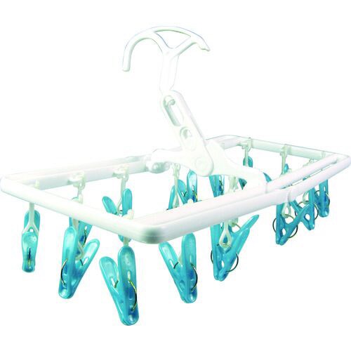 屋内外用樹脂ピンチハンガー青ピンチ16個付