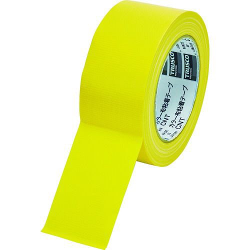 カラー布粘着テープ幅50mm長さ25mイエロー