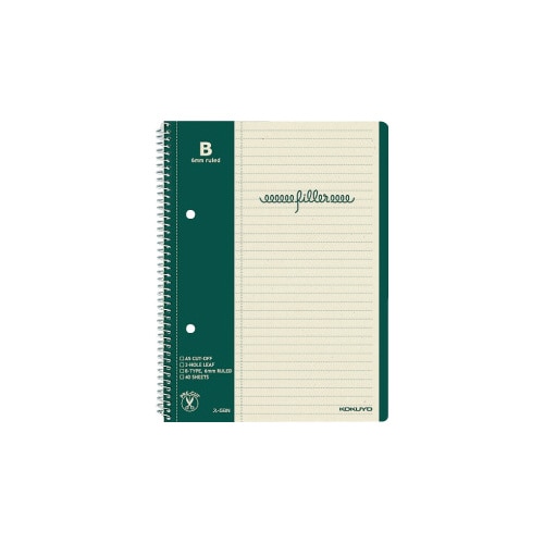 フィラーノート A5 B罫6mmマージン罫入40枚