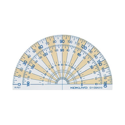 分度器再生PET樹脂90×50mm半円分度器