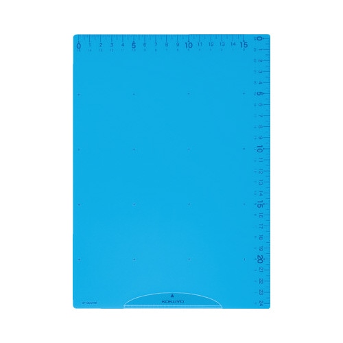 下敷きB5 定規機能 簡易クリップ 付 ブルー