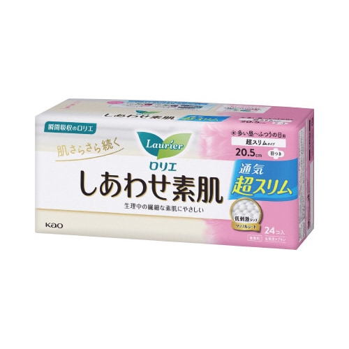 ロリエしあわせ素肌超Sふつうの日羽つき(24個)