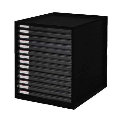 超浅型レターケース14段 ブラック