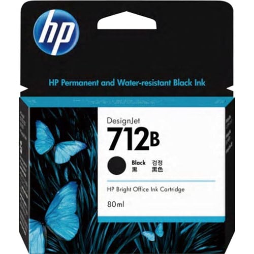 純正インクカートリッジ HP712B 黒 80ml