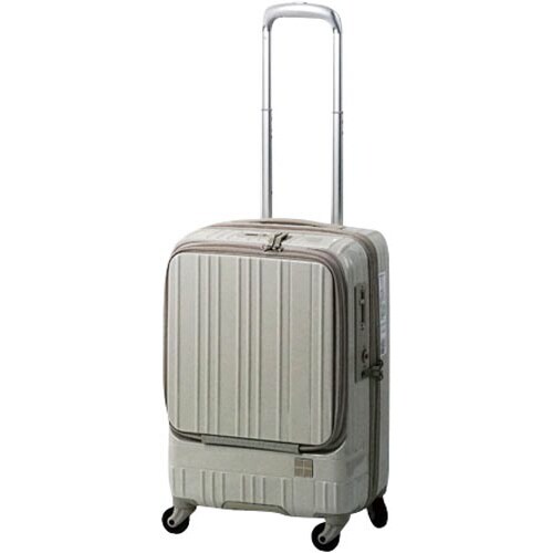 ライトスーツケース フロントオープン35Lシルバー