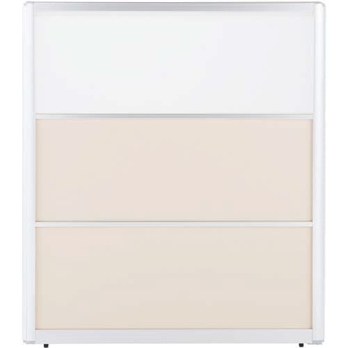 アルミパーティション高1374幅1200乳白レザ