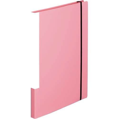 クリヤーブックマチポケット付 A4縦20P桃×10