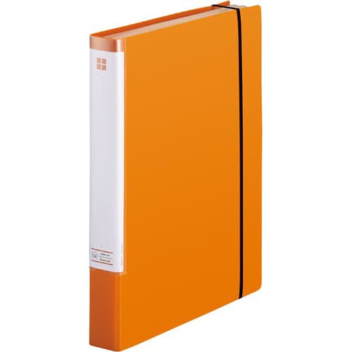 取り出しやすいたっぷり収納クリヤーブック橙×5