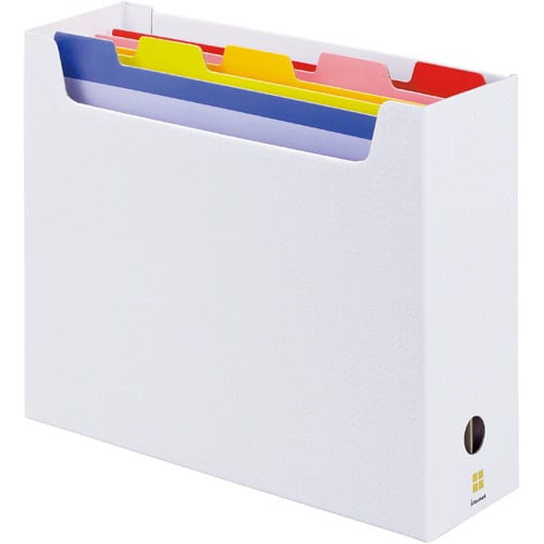 5分類ファイルボックス A4横 ベージュ