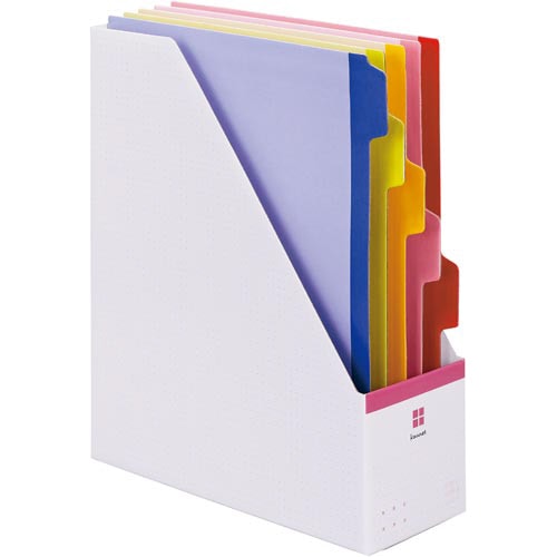 5分類ファイルボックス A4縦 ピンク 10個