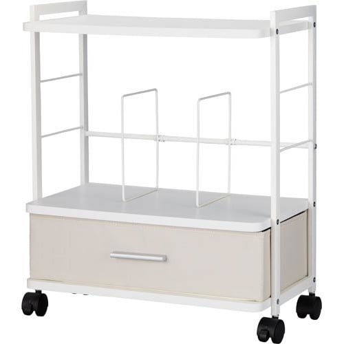 Katazuk引出付足元収納ワゴン幅500白