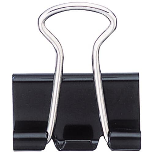 ダブルクリップ(オープン箱)黒 小小20個入