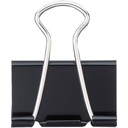 ダブルクリップ(オープン箱)黒 大 10個入×10