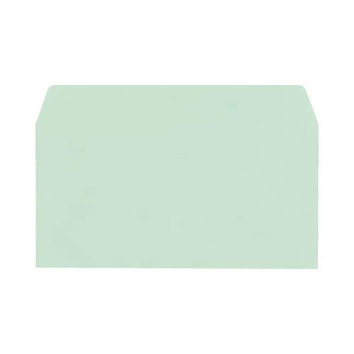 ソフトカラー封筒 洋0 〒枠無 グリーン 100枚