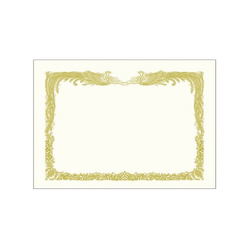 金箔賞状用紙 A4判 縦書用 白 100P