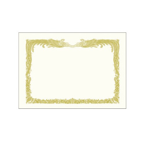 金箔賞状用紙 A3判 縦書用 白 100P