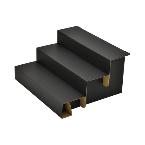 組立式3段飾り棚 ブラック