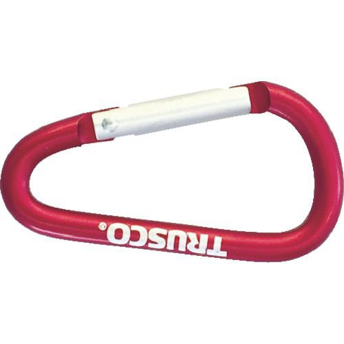 カラビナ線径5mmX50mmD型レッド