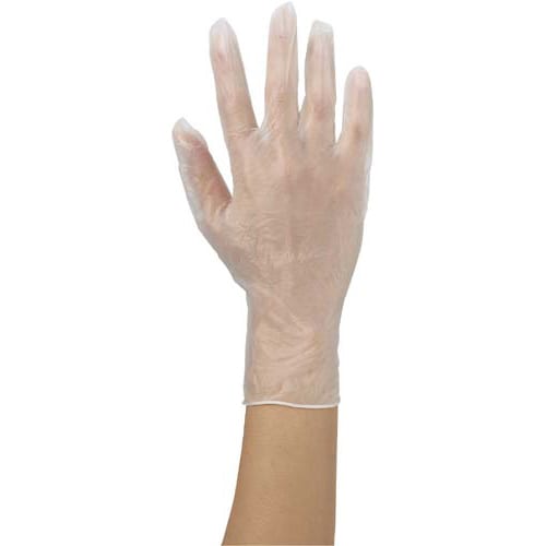 ビニール極薄手袋 粉無 Sサイズ 100枚入×10