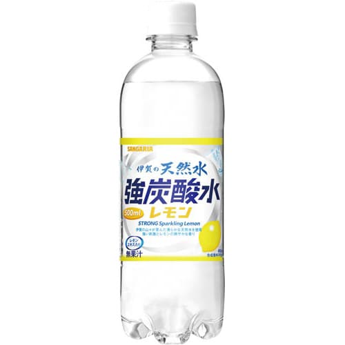 伊賀の天然水 強炭酸水 レモン 500ml 24本