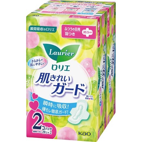 ロリエ肌きれいガード 昼用羽つき 20個入×2