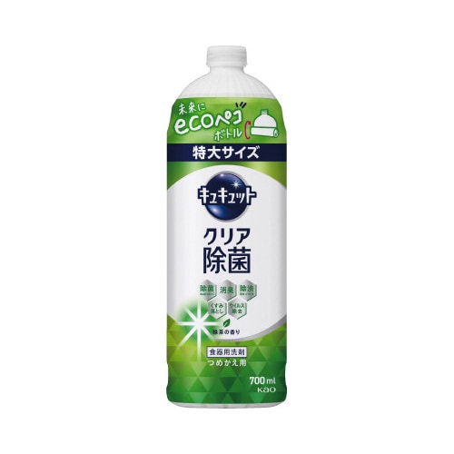キュキュット クリア除菌緑茶 詰替用700ml×4