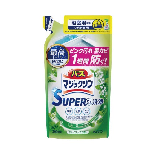 バスマジSUPER泡グリーンハーブ替300ml×6