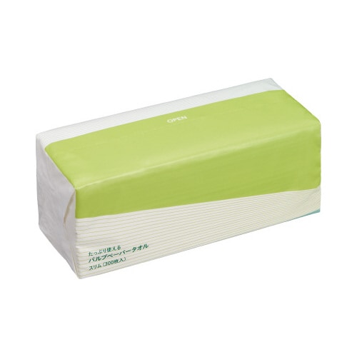 たっぷり使えるパルプペーパータオル スリム×4