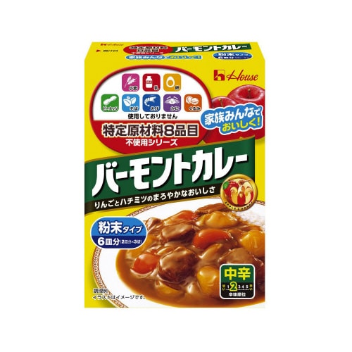 特定8品不使用バーモントカレ 108g 6個入×3