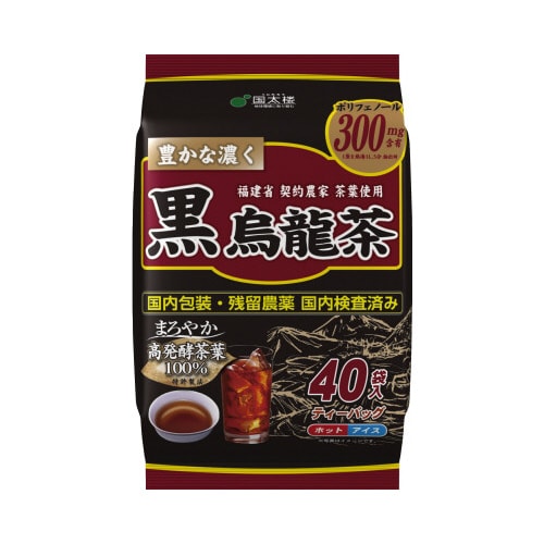 豊かな濃く黒烏龍茶TB 40バッグ入×12