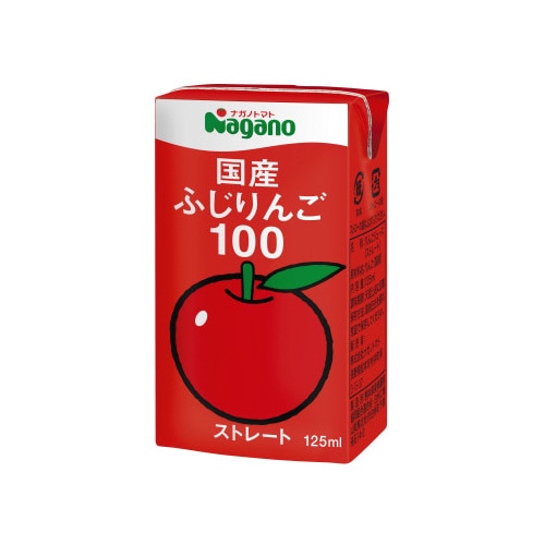 国産ふじりんご100 125ml 18本