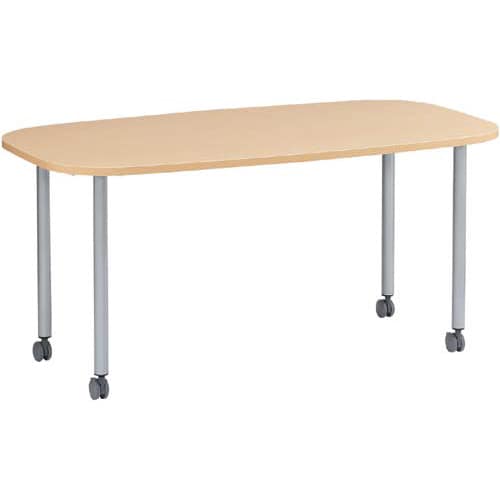 オーバル型キャスターテーブル1580NA