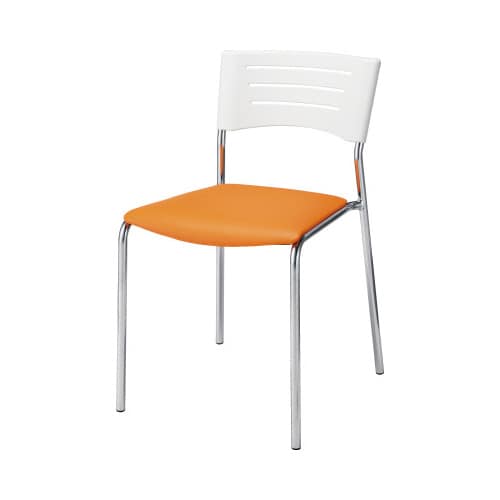 カウネットミーティング用チェア オレンジ4脚セット