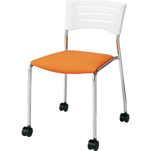 カウネットMTGキャスタチェアCオレンジ4脚以上