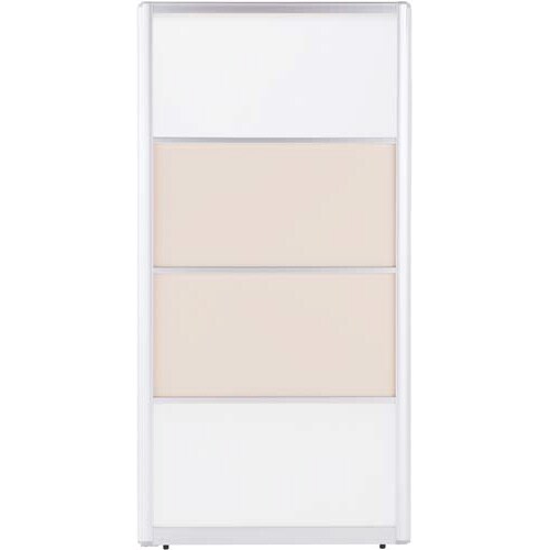 アルミパーティション 高1800幅900乳白レザー